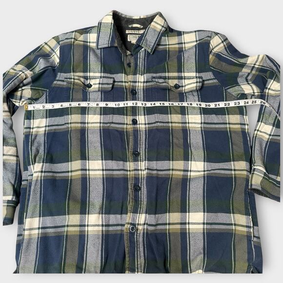 L.L. Bean Men's Sherpa-Lined Scotch Plaid Shirt Jacket Large L $100 Supersoft - Picture 2 of 7